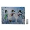 16 In. Battery Operated Lighted Wall Art - Cheerful Snowmen -Northlight Shop lumabase christmas wall decorations 13101 64 1000