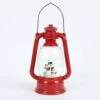 Holiday Snowman In Farmhouse LED Red Lantern -Northlight Shop luxenhome christmas centerpieces whdl679 64 1000