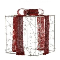 Indoor/Outdoor Lighted Christmas Holiday Presents Decoration With Remote (Set Of 3) -Northlight Shop luxenhome christmas figurines whhd1421 4f 1000