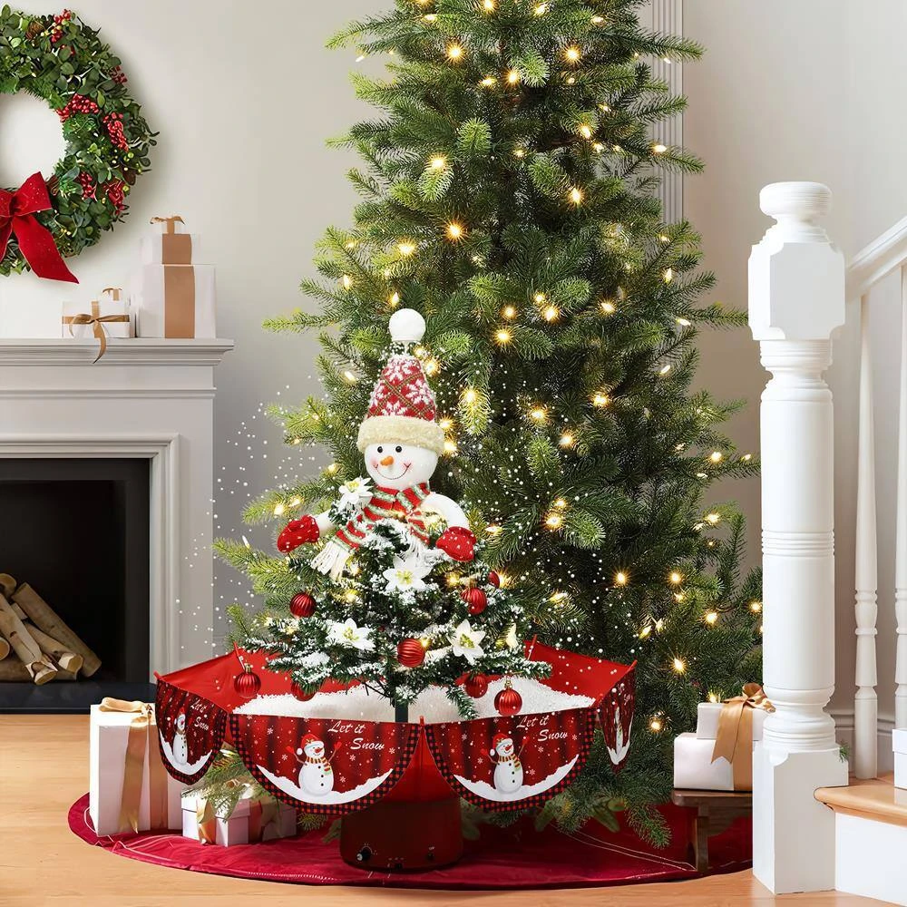 31.49 In. H Animated Musical Snowing Christmas Tree And Snowman Decor With LED Lights 6 31.49 In. H Animated Musical Snowing Christmas Tree And Snowman Decor With LED Lights - Image 6