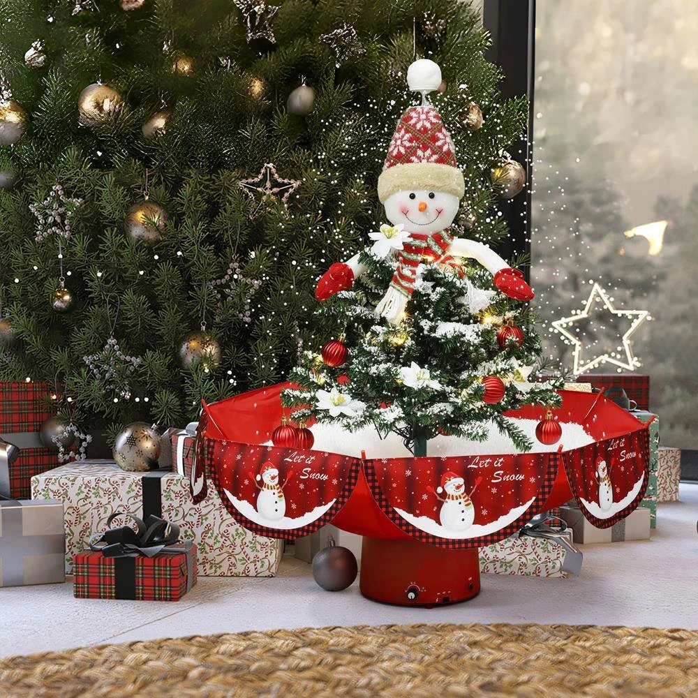 31.49 In. H Animated Musical Snowing Christmas Tree And Snowman Decor With LED Lights 10 31.49 In. H Animated Musical Snowing Christmas Tree And Snowman Decor With LED Lights - Image 10