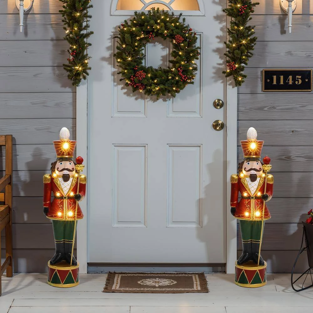 24.8 In. H Red Christmas Nutcracker King With Lights 6 24.8 In. H Red Christmas Nutcracker King With Lights - Image 6