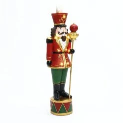 24.8 In. H Red Christmas Nutcracker King With Lights 16 24.8 In. H Red Christmas Nutcracker King With Lights -Northlight Shop luxenhome christmas figurines whhd2134 s 44 1000