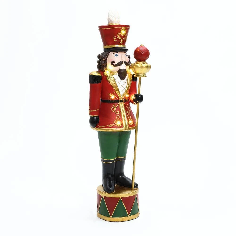 24.8 In. H Red Christmas Nutcracker King With Lights 7 24.8 In. H Red Christmas Nutcracker King With Lights - Image 7