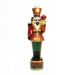 24.8 In. H Red Christmas Nutcracker King With Lights