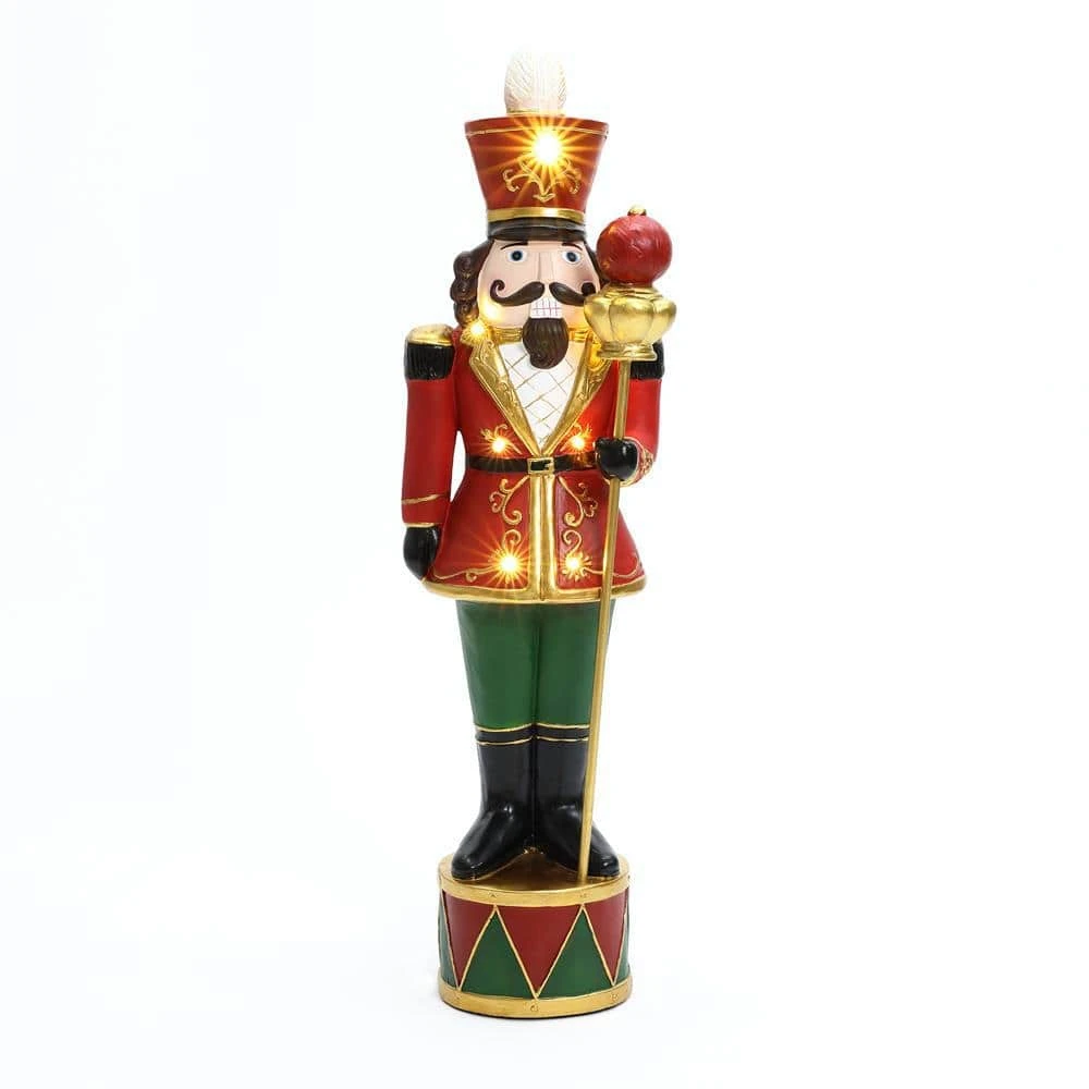 24.8 In. H Red Christmas Nutcracker King With Lights 1 24.8 In. H Red Christmas Nutcracker King With Lights