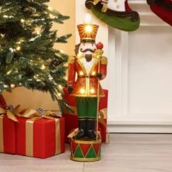 24.8 In. H Red Christmas Nutcracker King With Lights 13 24.8 In. H Red Christmas Nutcracker King With Lights -Northlight Shop luxenhome christmas figurines whhd2134 s c3 1000