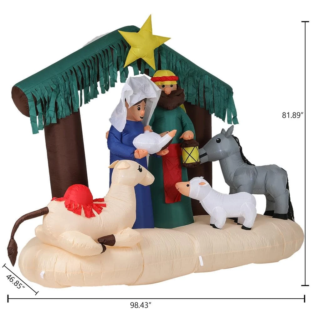 Lighted 7 Ft. H X 8 Ft. W Nativity Scene Inflatable 9 Lighted 7 Ft. H X 8 Ft. W Nativity Scene Inflatable - Image 9