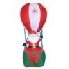 9 Ft. Santa In Hot Air Balloon Inflatable With LED Lights -Northlight Shop luxenhome christmas inflatables whin693 64 1000