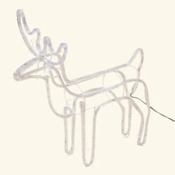 25 In. 1-Light LED White Rope Light Standing Reindeer Indoor/Outdoor Christmas Decoration Lighted Display -Northlight Shop luxenhome christmas rope lights whhd649 76 1000