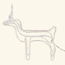 25 In. 1-Light LED White Rope Light Standing Reindeer Indoor/Outdoor Christmas Decoration Lighted Display -Northlight Shop luxenhome christmas rope lights whhd649 fa 1000