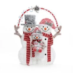 44.4 In. H Merry Christmas Snowman Trio Holiday Decoration With Battery Operated Lights -Northlight Shop luxenhome christmas yard decorations whhd2043 44 1000