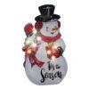 26 In. White Steel Battery Operated Floor Standing Pre-Lit Snowman Christmas Sign With LED Lights -Northlight Shop maypex christmas figurines h23g0d1a1c3z7f 64 1000