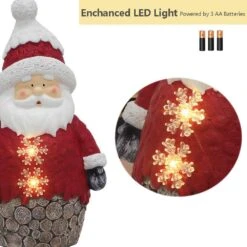 22.5 In. H Resin Battery Operated Christmas Animated Christmas Santa Sculpture With LED Lights 10 22.5 In. H Resin Battery Operated Christmas Animated Christmas Santa Sculpture With LED Lights -Northlight Shop maypex christmas figurines h23q0r1v1y4k0g 1f 1000