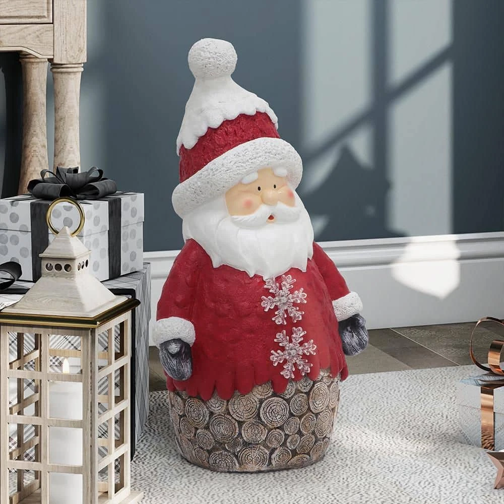 22.5 In. H Resin Battery Operated Christmas Animated Christmas Santa Sculpture With LED Lights 7 22.5 In. H Resin Battery Operated Christmas Animated Christmas Santa Sculpture With LED Lights - Image 7