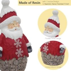 22.5 In. H Resin Battery Operated Christmas Animated Christmas Santa Sculpture With LED Lights 11 22.5 In. H Resin Battery Operated Christmas Animated Christmas Santa Sculpture With LED Lights -Northlight Shop maypex christmas figurines h23q0r1v1y4k0g 44 1000