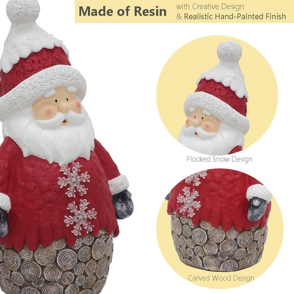 22.5 In. H Resin Battery Operated Christmas Animated Christmas Santa Sculpture With LED Lights 5 22.5 In. H Resin Battery Operated Christmas Animated Christmas Santa Sculpture With LED Lights - Image 5