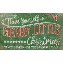 18 In. Merry Little Christmas Wooden Plaque