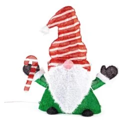 32 In. H X 28 In. W X 7 In. D Christmas LED Lighted Gnome