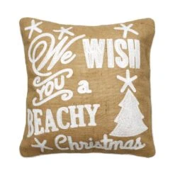 18 In. X 18 In. Beachy Christmas Pillow