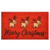 Merry Christmas Deer Doormat 17" X 29" -Northlight Shop multi calloway mills christmas doormats 107311729 64 1000