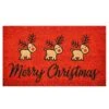 Merry Christmas Deer Doormat 24" X 36" -Northlight Shop multi calloway mills christmas doormats 107312436 64 1000