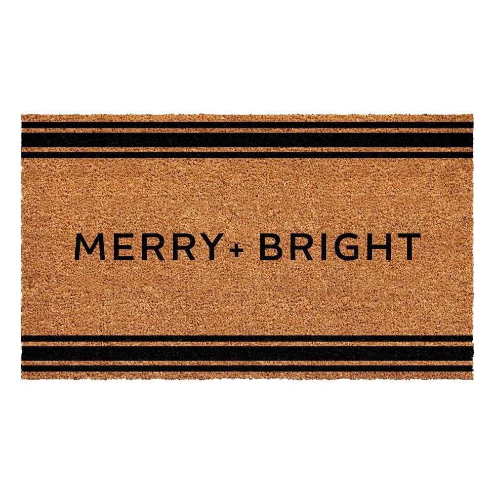 French Stripe Merry + Bright 17 In. X 29 In. Door Mat 1 French Stripe Merry + Bright 17 In. X 29 In. Door Mat