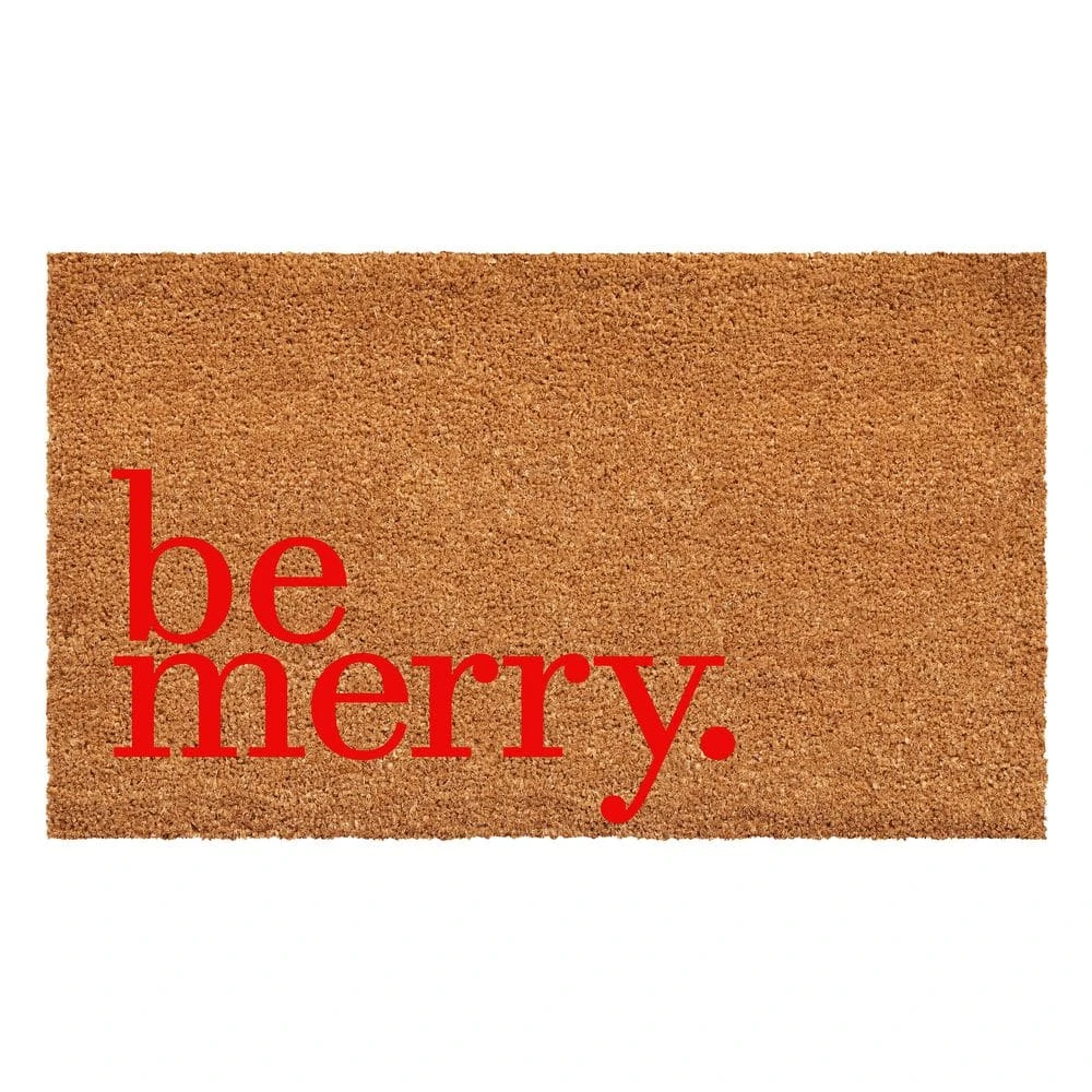 Be Merry Red Doormat 24" X 36" 1 Be Merry Red Doormat 24" X 36"