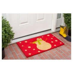 Holiday Snowman Doormat, 24" X 36" 8 Holiday Snowman Doormat, 24" X 36" -Northlight Shop multi calloway mills christmas doormats 121042436 e1 1000