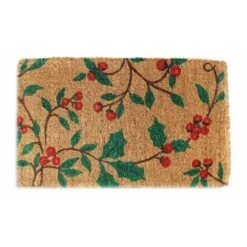 Traditional Coir, Holly Princess, 30 In. X 18 In. Natural Coconut Husk Door Mat