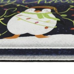 Home Accents Holiday Snowy Penguins Navy Supreme Entry 18 In. X 30 In. Holiday Door Mat -Northlight Shop multi home accents holiday christmas doormats 837174 40 1000