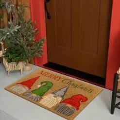 Home Accents Holiday Gnome Holidays Faux Coir 18 In. X 30 In. Holiday Door Mat -Northlight Shop multi home accents holiday christmas doormats 837556 31 1000
