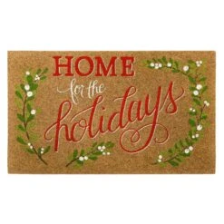 Home Accents Holiday Holiday Home Faux Coir 18 In. X 30 In. Holiday Door Mat