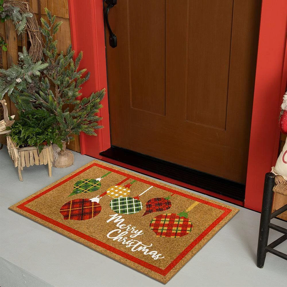 Home Accents Holiday Ornament Tradition Border Faux Coir 18 In. X 30 In. Holiday Door Mat 2 Home Accents Holiday Ornament Tradition Border Faux Coir 18 In. X 30 In. Holiday Door Mat - Image 2