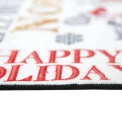 Santa Claus Multicolor 2 Ft. X 5 Ft. Holiday Words Area Rug -Northlight Shop multicolor holiday season words levtex home christmas doormats l11220rug b 44 1000