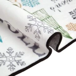 Santa Claus Multicolor 2 Ft. X 5 Ft. Holiday Words Area Rug -Northlight Shop multicolor holiday season words levtex home christmas doormats l11220rug b fa 1000