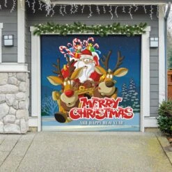 7 Ft. X 8 Ft. Santa's Take Off Holiday Garage Door Decor Mural For Single Car Garage 9 7 Ft. X 8 Ft. Santa's Take Off Holiday Garage Door Decor Mural For Single Car Garage -Northlight Shop my door decor christmas garage door decorations 285903xmas 003 1f 1000