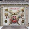 7 Ft. X 8 Ft. Santa's Reindeer Barn Without Santa Holiday Garage Door Decor Mural For Single Car Garage