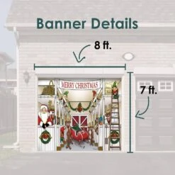 7 Ft. X 8 Ft. Santa's Reindeer Barn Holiday Garage Door Decor Mural For Single Car Garage 8 7 Ft. X 8 Ft. Santa's Reindeer Barn Holiday Garage Door Decor Mural For Single Car Garage -Northlight Shop my door decor christmas garage door decorations 285903xmas 006 4f 1000
