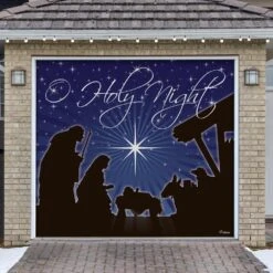 7 Ft. X 8 Ft. O'Holy Night Holiday Garage Door Decor Mural For Single Car Garage