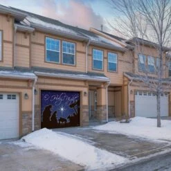 7 Ft. X 8 Ft. O'Holy Night Holiday Garage Door Decor Mural For Single Car Garage -Northlight Shop my door decor christmas garage door decorations 285903xmas 010 76 1000