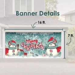 7 Ft. X 16 Ft. Snowman Merry Christmas-Outdoor Christmas Holiday Garage Door Banner Decor 8 7 Ft. X 16 Ft. Snowman Merry Christmas-Outdoor Christmas Holiday Garage Door Banner Decor -Northlight Shop my door decor christmas garage door decorations 285905xmas 001 4f 1000