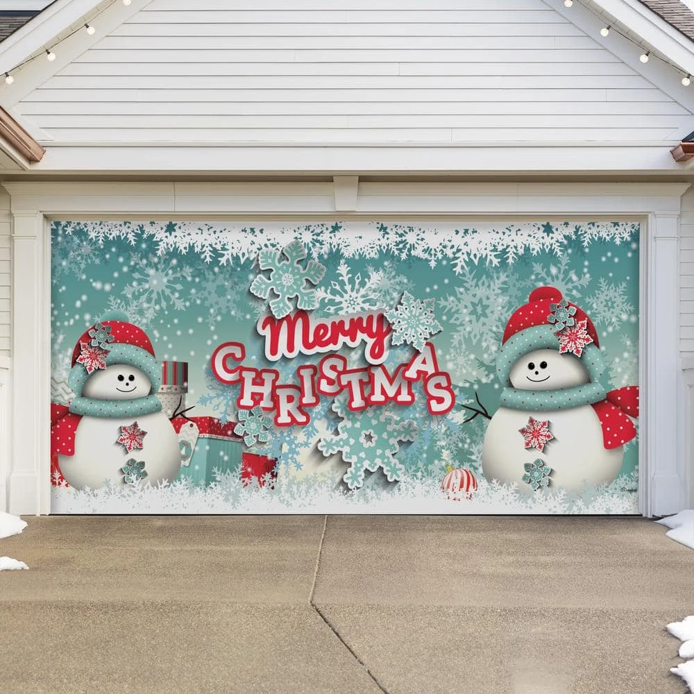 7 Ft. X 16 Ft. Snowman Merry Christmas-Outdoor Christmas Holiday Garage Door Banner Decor 1 7 Ft. X 16 Ft. Snowman Merry Christmas-Outdoor Christmas Holiday Garage Door Banner Decor