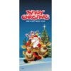 36 In. X 80 In. Santa's Take Off-Christmas Front Door Decor Mural -Northlight Shop my door decor christmas garage door decorations 285906xmas 008 64 1000