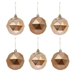 6-Piece Shatterproof Geometric Silver Ornaments 9 6-Piece Shatterproof Geometric Silver Ornaments -Northlight Shop national tree company christmas ornament sets frt100 ah112610 1f 1000