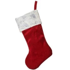 18 In. Red Christmas Stocking With Snowflakes -Northlight Shop national tree company christmas stockings rac w2088010s 1 fa 1000