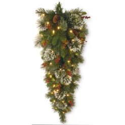 Wintry Pine 48 In. Teardrop With Clear Lights