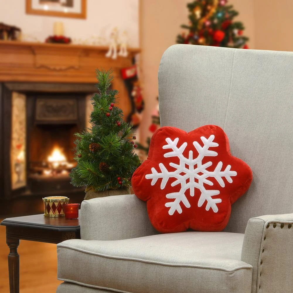 General Store 14 In. Snowflake Pillow 2 General Store 14 In. Snowflake Pillow - Image 2