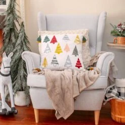 18 In. HGTV Home Collection Evergreen Forest Christmas Pillow -Northlight Shop national tree company christmas textiles hgt93 tcc25868a 31 1000