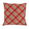 24 In. HGTV Home Collection Bias Cut Red Plaid Pillow -Northlight Shop national tree company christmas textiles hgt93 tcc26058a 64 1000